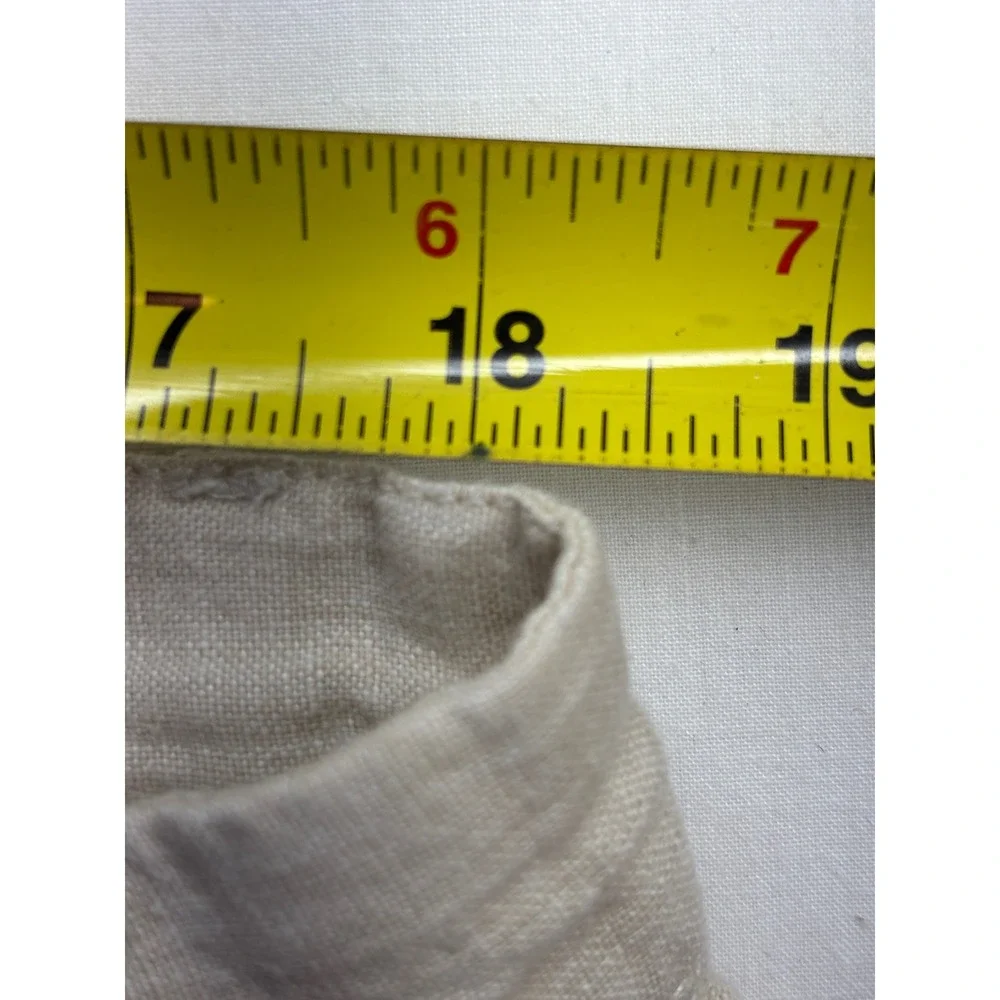 Club Room Luxury Mens Beige 100% Linen Straight Leg Pants 38W 30L Oatmeal